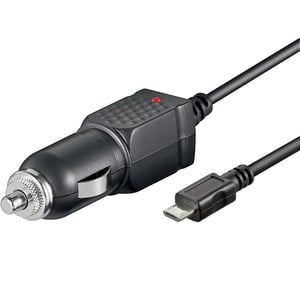 Techly IPW-CAR-MICRO1 Portable Device Charger, Cell Phone, Black, Automatic Cigarette Lighter