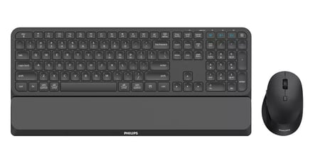 Philips 6000 series SPT6607B/26 klawiatura Dołączona myszka Uniwersalne RF Wireless + Bluetooth QWERTZ Niemiecki Czarny