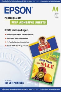 Epson Self-Adhesive Photo Paper - A4 - 10 Arkuszy