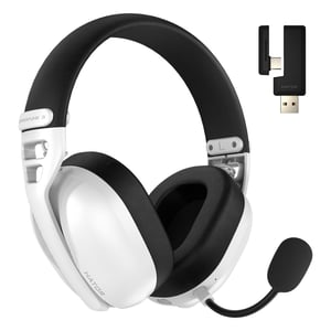 HATOR Hyperpunk 3 Wireless-Headset – kabelgebunden und kabellos – Kopfbügel – Gaming – USB Typ C / USB Typ A – Bluetooth – Weiß