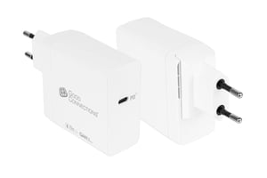 Alcasa PCA-W005W Portable Device Charger, Universal, White, AC, Fast Charging, Indoor