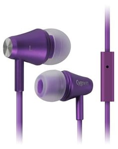Cygnett Fusion II Kopfhörer-Set, kabelgebunden, In-Ear, Telefonie/Musik, violett