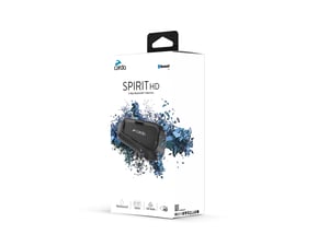 Cardo Spirit HD 2-Channel Motorcycle Intercom, 600 m, Black