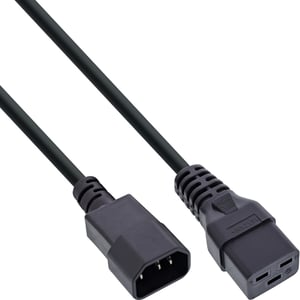 InLine 16659F kabel zasilające Czarny 1 m C14 panel C19 panel
