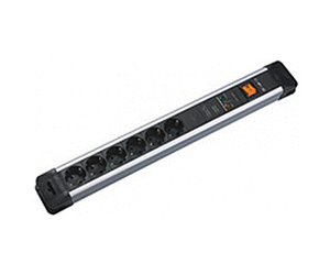 Bachmann Connectus Grau 6 x Netzsteckdose 2 m