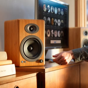 Audioengine A5+ WIRELESS 2-drożny Brązowy Bezprzewodowy 50 W