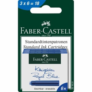 Faber-Castell 201621 Kugelschreiberminen, blau, 18 Stück