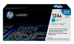 HP 124A Original LaserJet cartridge with blue toner