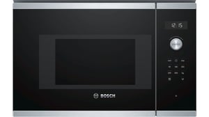 Bosch Serie 6 BFL524MS0 Microwave Oven, Black, Stainless Steel, Solo Microwave, Built-in, 20 L, 800 W