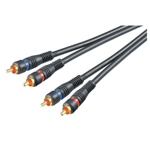 M-Cab 7200174 kabel audio 2 m 2 x RCA Czarny