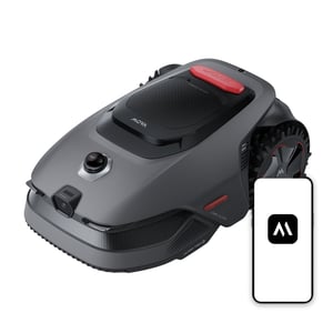 MOVA LiDAX Ultra 1000 Robot Lawn Mower, Battery-Powered, Black, Red
