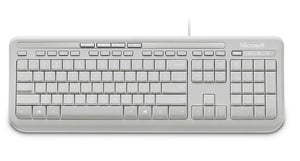 Microsoft Wired Keyboard 600, DE klawiatura USB Biały