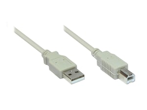 Alcasa 2510-1OF USB 2.0 Cable, 1 m, USB A to USB B, White