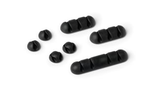 Durable Cavoline Clip Mix Desk Cable Holder, Black