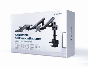 Gembird MA-DA3-02 Halterung/Ständer für Monitore 81,3 cm (32") Schreibtisch Schwarz