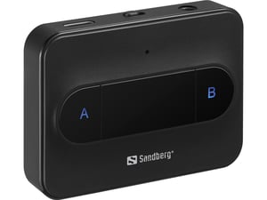 Sandberg 450-13 trådlös ljudsändare 3,5 mm 10 m Svart