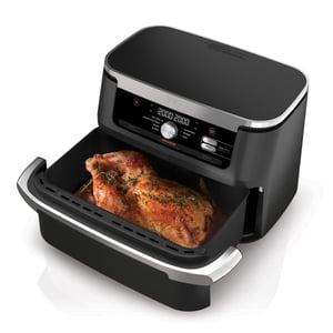 Ninja AF500DE Fritteuse, doppelt, 10,4 l, autonom, 2470 W, Heißluftfritteuse, schwarz