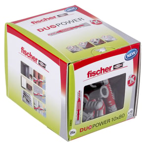 Fischer DUOPOWER 10 x 80, 25 pcs., 80 mm