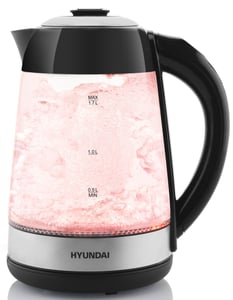 Hyundai VK780 Wasserkocher 1,7 l 2200 W Schwarz, Agave, Transparent