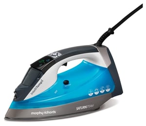 Morphy Richards Saturn Steam Intellitemp Żelazko suche i parowe Płyta ceramiczna 2400 W Czarny, Niebieski, Szary