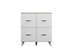 Cama byrå LOTTA 110 4D vit + ek sonoma