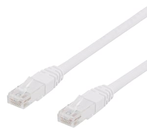 Deltaco TP-610V Network Cable, White, 10 m, Cat6