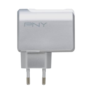 PNY P-AC-2UF-SEU01-RB Ladegerät für mobile Geräte, universell, weiß, Wechselstrom, für den Innenbereich
