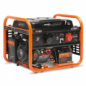 Daewoo GDA 7500DPE-3 generator 6000 W 30 l bensin Orange, Svart