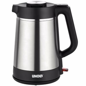 Unold 18715 vattenkokare 1,5 l 1800 W Svart, Rostfritt stål