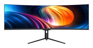 V7 L490DQ-HAS-E 124.5 cm (49") Computer Monitor, 5120 x 1440 px, Dual QHD LED, Black