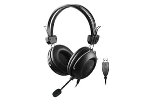 A4Tech HU-35 Wired Headset, Headband, USB Type-A, Black