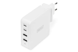 Digitus 4-Port-Universal-USB-Ladegerät, USB-C™ / USB-A, 100 W, GaN