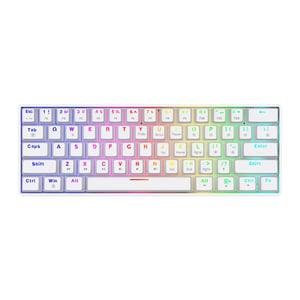 Savio WHITEOUT X2 PEACH Gaming-Tastatur USB QWERTY UK international Weiß