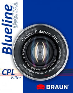 Braun 58 mm Blueline Zirkularpolarisationsfilter – Polarisationsfilter für Kameras