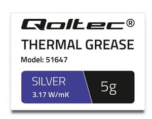 Qoltec 51647 thermal paste, 3.17 W/m·K, 5 g