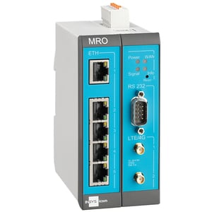 Insys Microelectronics MoRoS MRO-L200 ruter 10 Gigabit Ethernet, 100 Gigabit Ethernet Niebieski, Szary, Biały