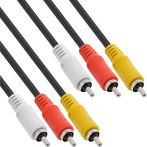 InLine 89601 kabel audio 1,5 m 3 x RCA Czarny