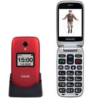 Evolveo EasyPhone FS 7.11 cm (2.8") 105 g Red Phone for Seniors