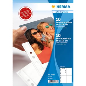 HERMA 7585 Kunststoff-Dokumentenhülle 100 x 150 mm Polypropylen (PP) 10 Stück.