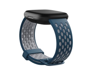 Fitbit FB174SBNVGYL Smart Personal Accessory Band—Blue, Gray Aluminum, Silicone