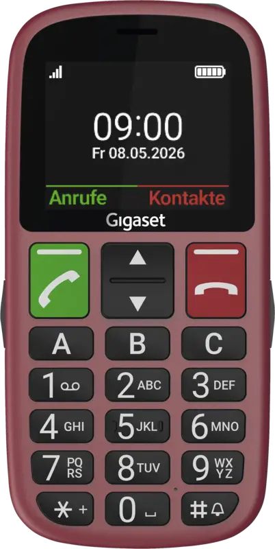 Gigaset GL30 5,59 cm (2.2") 106 g Czerwony Telefon dla seniora