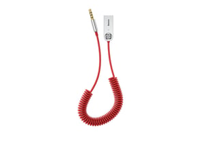 Baseus CABA01-09 kabel audio 0,5 m 3.5mm USB Typu-A Czerwony