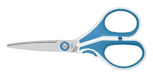 Wedo 975 5010 School and Stationery Scissors, Universal, Straight Cut, Blue, White
