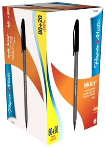 Papermate Inkjoy 100 Schwarzer Kugelschreiber, mittel, 100 Stück
