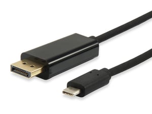 Equip 133467 Kabeladapter 1,8 m USB Typ C – DisplayPort, schwarz