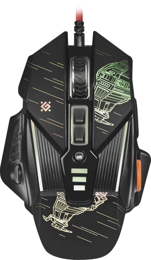 Defender GM-390L myszka Gaming Po prawej stronie USB Typu-A Optyczny 3200 DPI