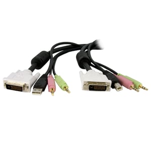 StarTech DVID4N1USB6 KVM Cable, Black, 1.8 m