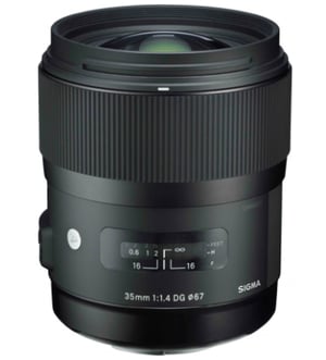 Sigma 35mm F1.4 DG HSM SLR Obiektyw standardowy Czarny