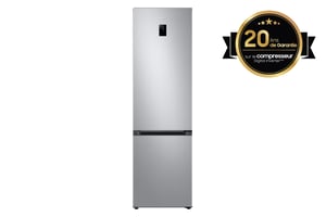 Samsung RB38C672ESA Freistehend 390 l Grau, Metallic, Silber