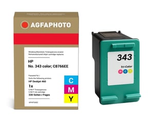 AgfaPhoto APHP343C nabój z tuszem 1 szt. Zamiennik Standardowa wydajność Cyjan, Purpurowy, Żółty